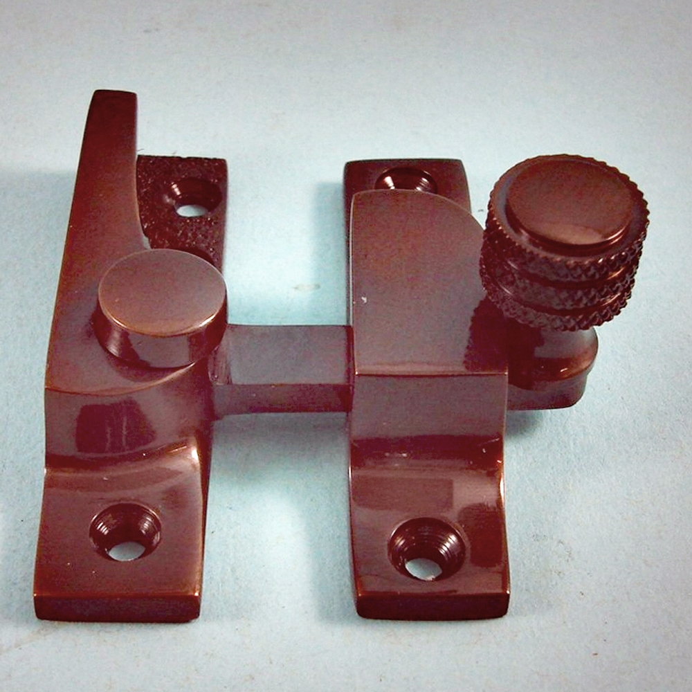 THD078N/BRO • Non-Locking • Bronze • Narrow Straight Arm Knurled Knob Sash Fastener